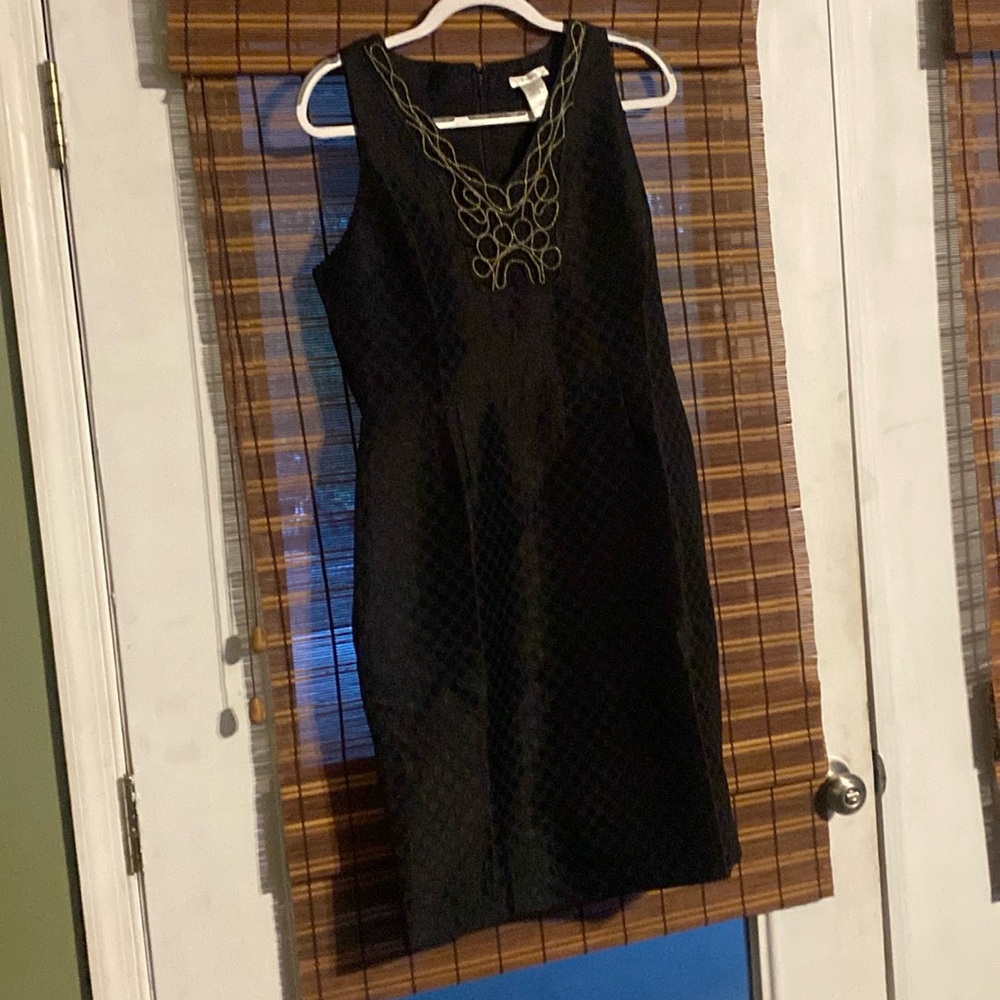 Beautiful pattern black cocktail dress